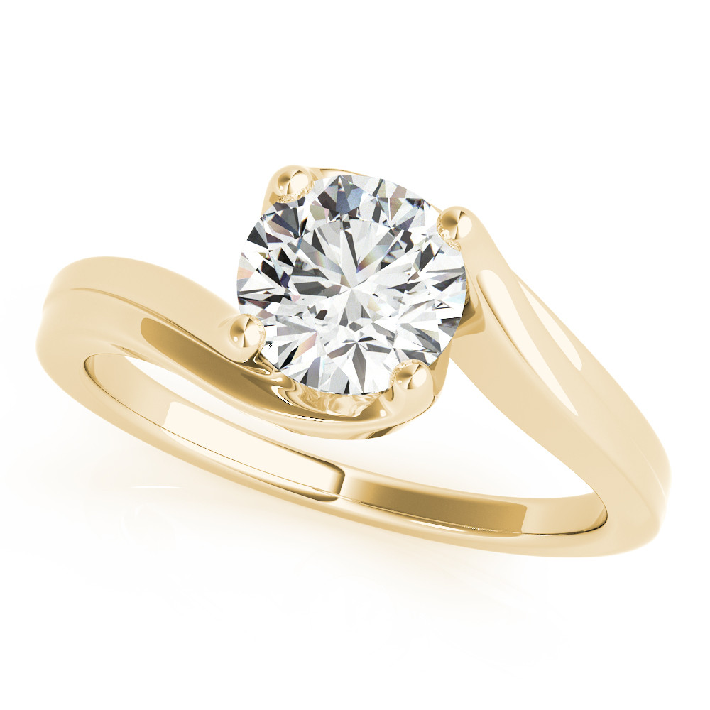 0.1 Ct Lab-Created Round Cut Madilynn  Classic Solitaire Engagement Diamond Rings in Silver 925