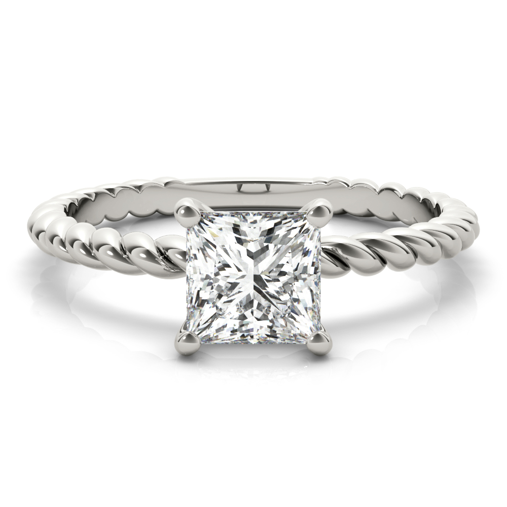 Crenyzee Natural 4 Prong  Solitaire Diamond Ring
