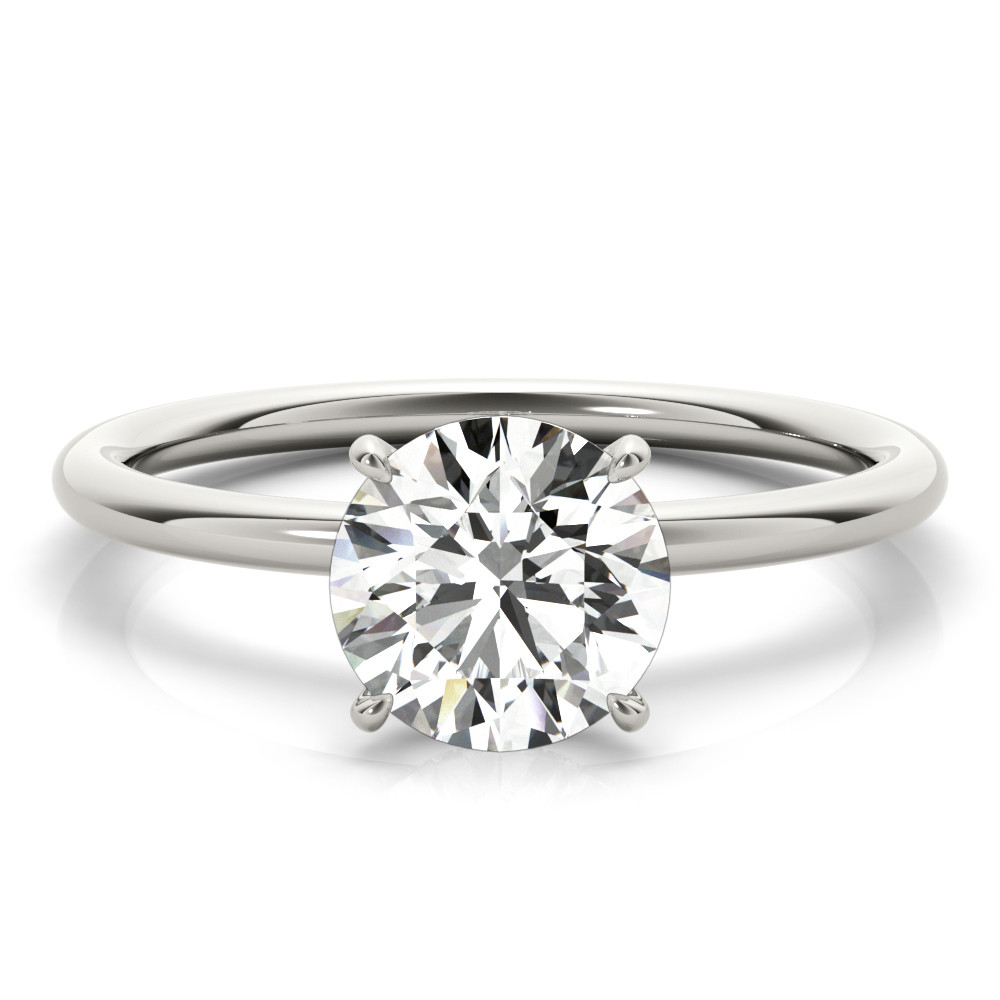 0.2 Ct Natural Round Cut Lina Halo Diamond Rings in Silver 925