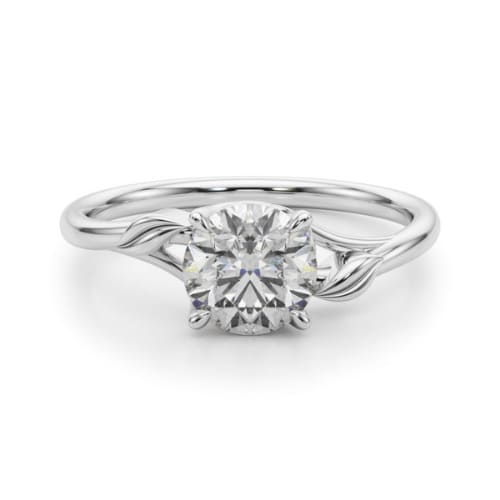 0.1 Ct Lab-Created Diamond Round Cut Michaela  Classic Solitaire Engagement Rings in Silver 925