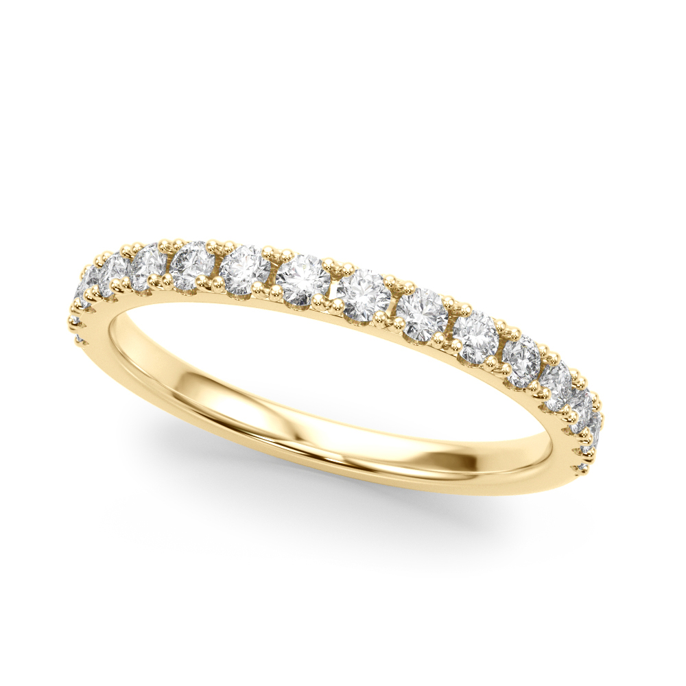 Lenza Lab Grown Yellow Gold Pave set  Diamond Ring