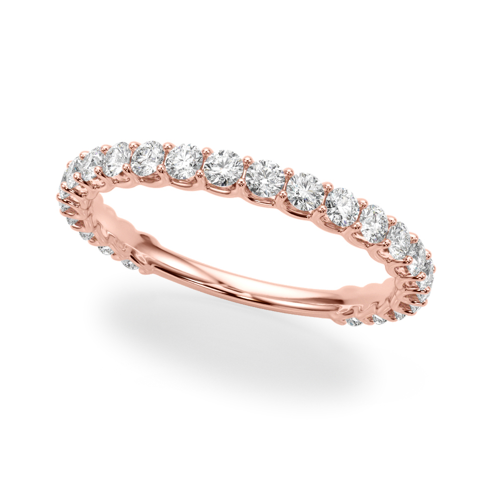 Adonal Lab Grown Rose Gold U Prong set  Diamond Ring