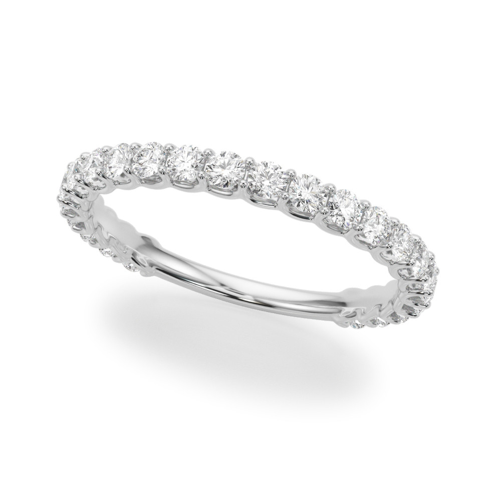 Adonal Lab Grown White Gold U Prong set  Diamond Ring