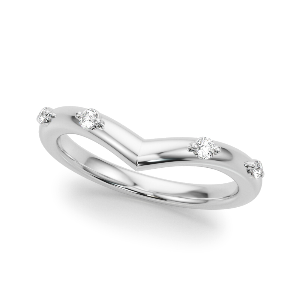 jeneffar Lab Grown Diamond Platinum Bezel Set Women's Wedding Ring