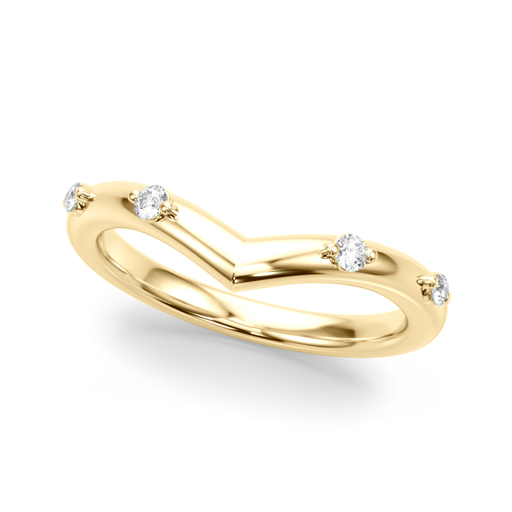 jeneffar Lab Grown Diamond Yellow Gold Bezel Set Women's Wedding Ring