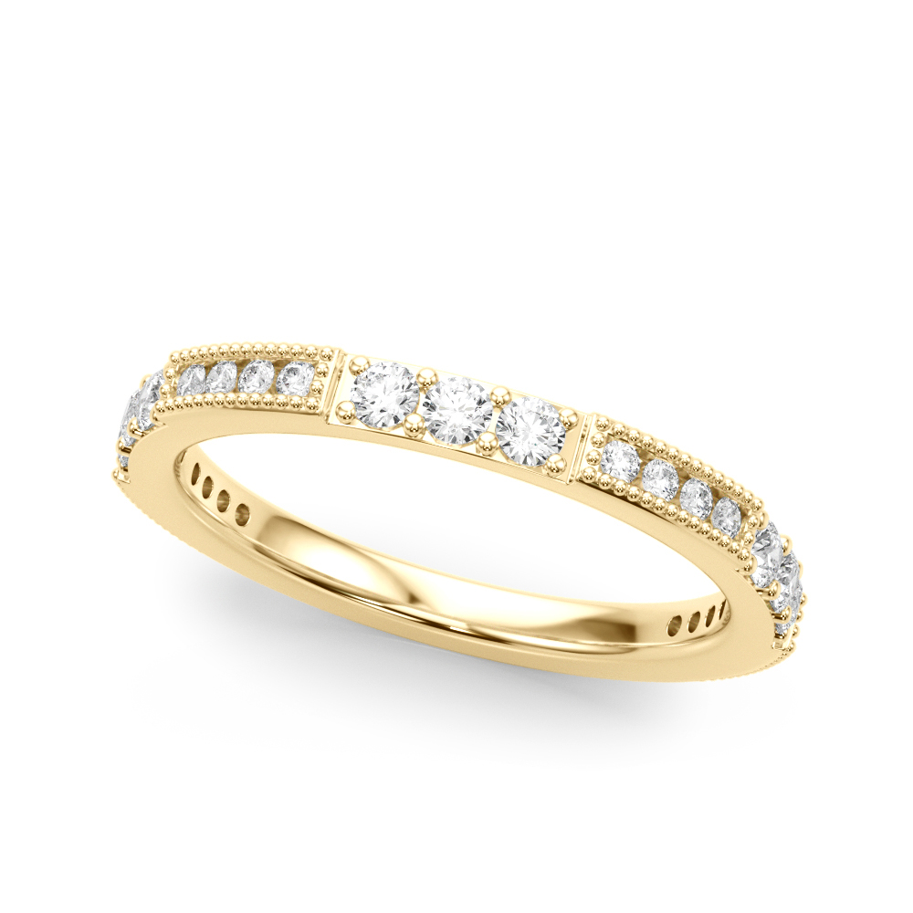 Zelie Lab Grown Yellow Gold Pave set  Diamond Ring