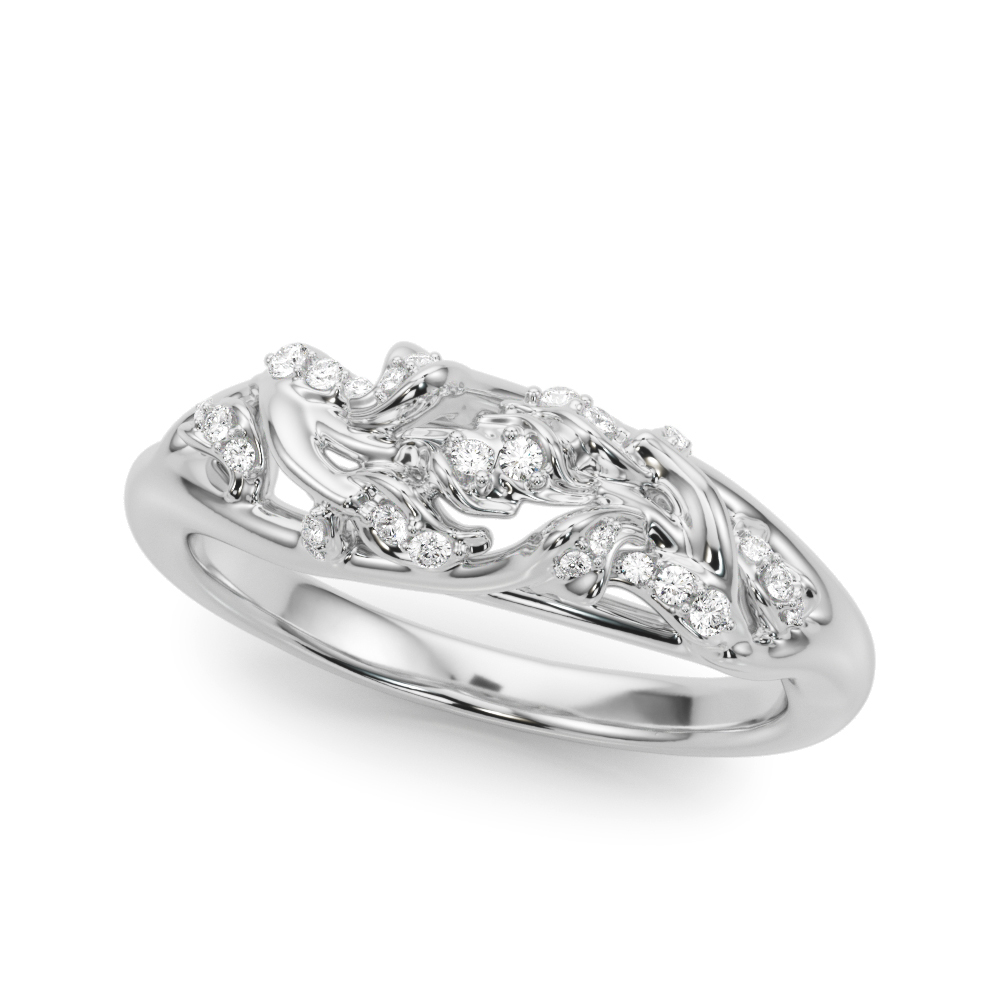 benisla Lab Grown Diamond Platinum Pave set Men's Wedding Ring