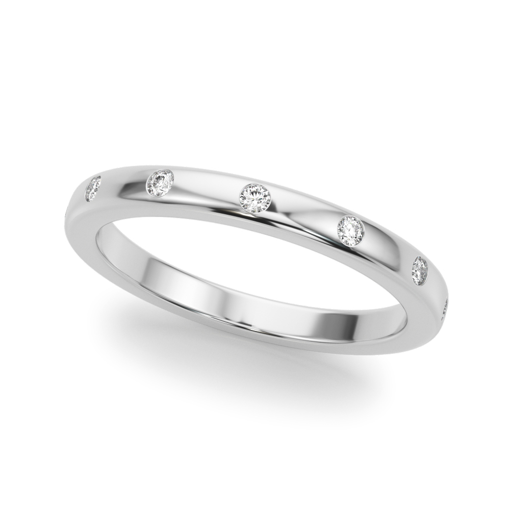 Hrirasel Lab Grown Diamond Platinum Bezel Set Men's Wedding Ring