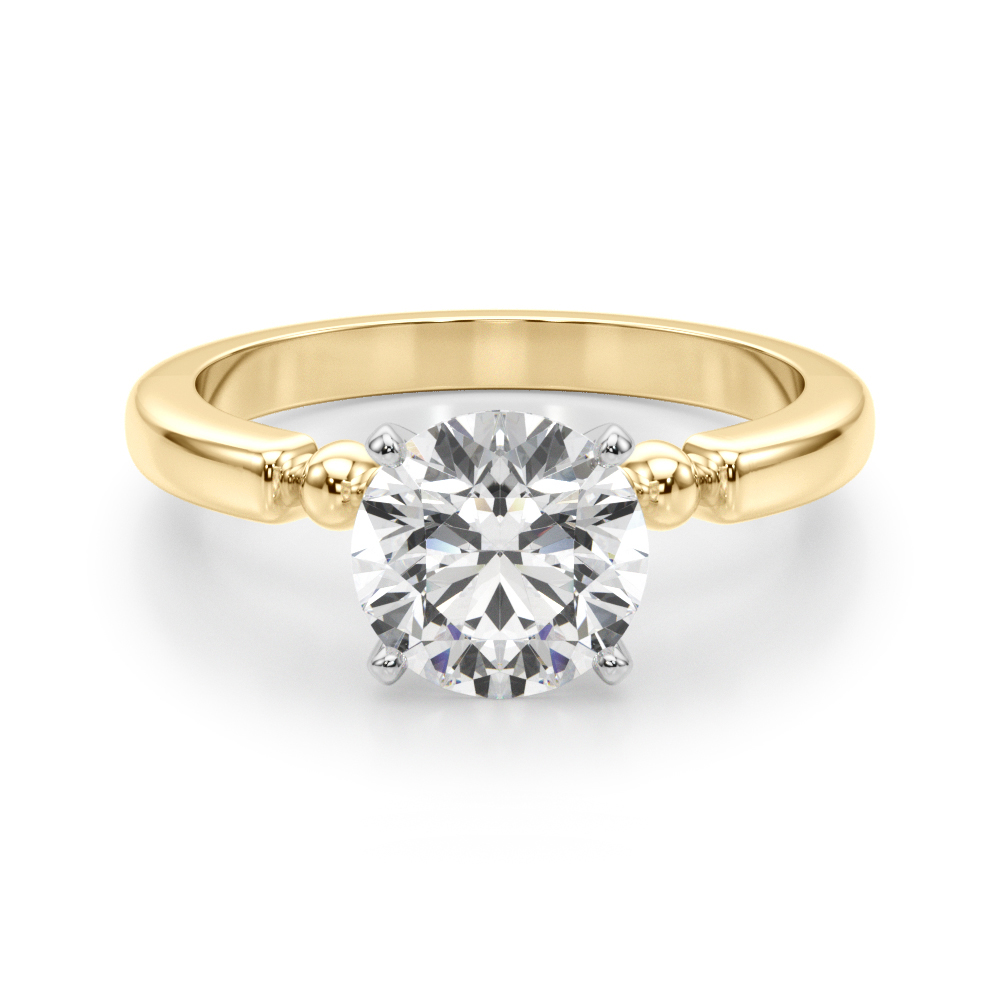 SunshineDiamonds Side Stone Engagement Rings in 9K Yellow Gold and 0.50 Carat Lab Grown Diamond