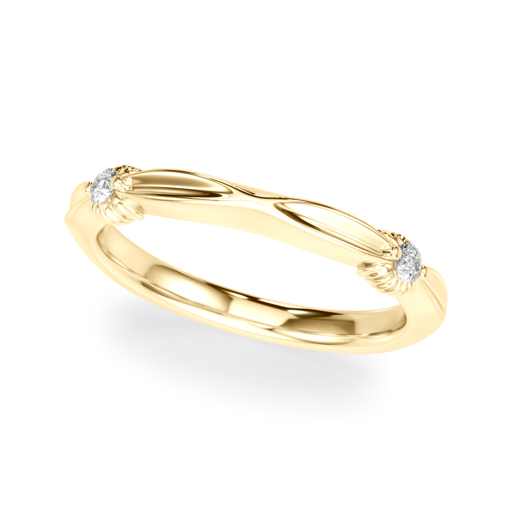 Joya Lab Grown Yellow Gold Bezel Set Cluster Diamond Ring