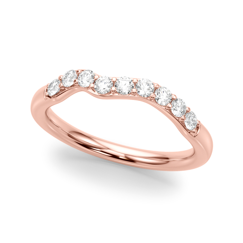 SunshineDiamonds Side Stone Engagement Rings in 9K Rose Gold and 0.50 Carat Lab Grown Diamond