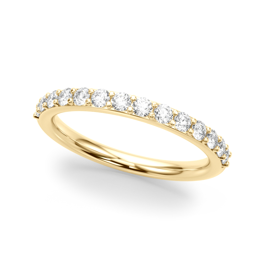 Olina Lab Grown Yellow Gold Pave set  Diamond Ring