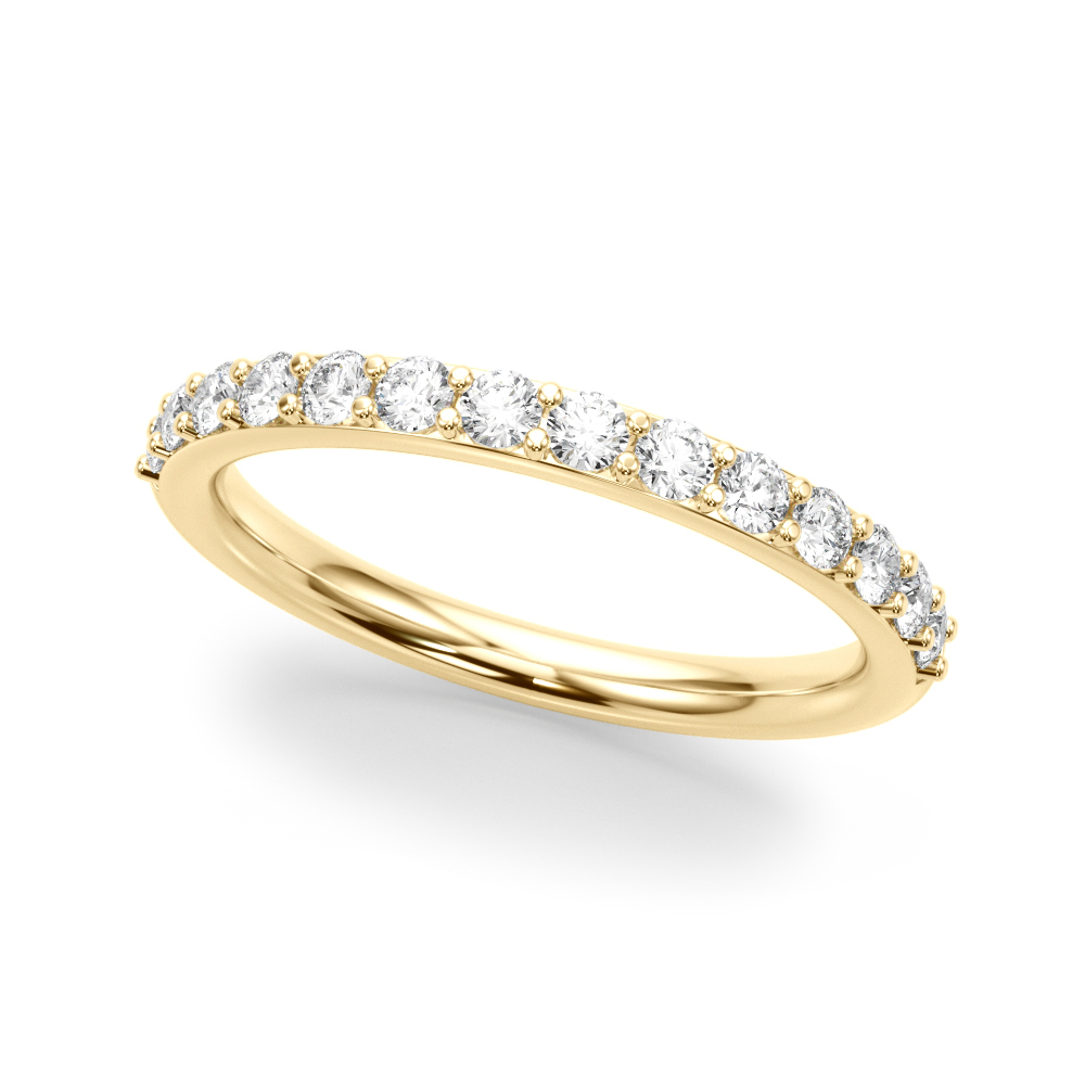 Amber Lab Grown Yellow Gold Pave set  Diamond Ring