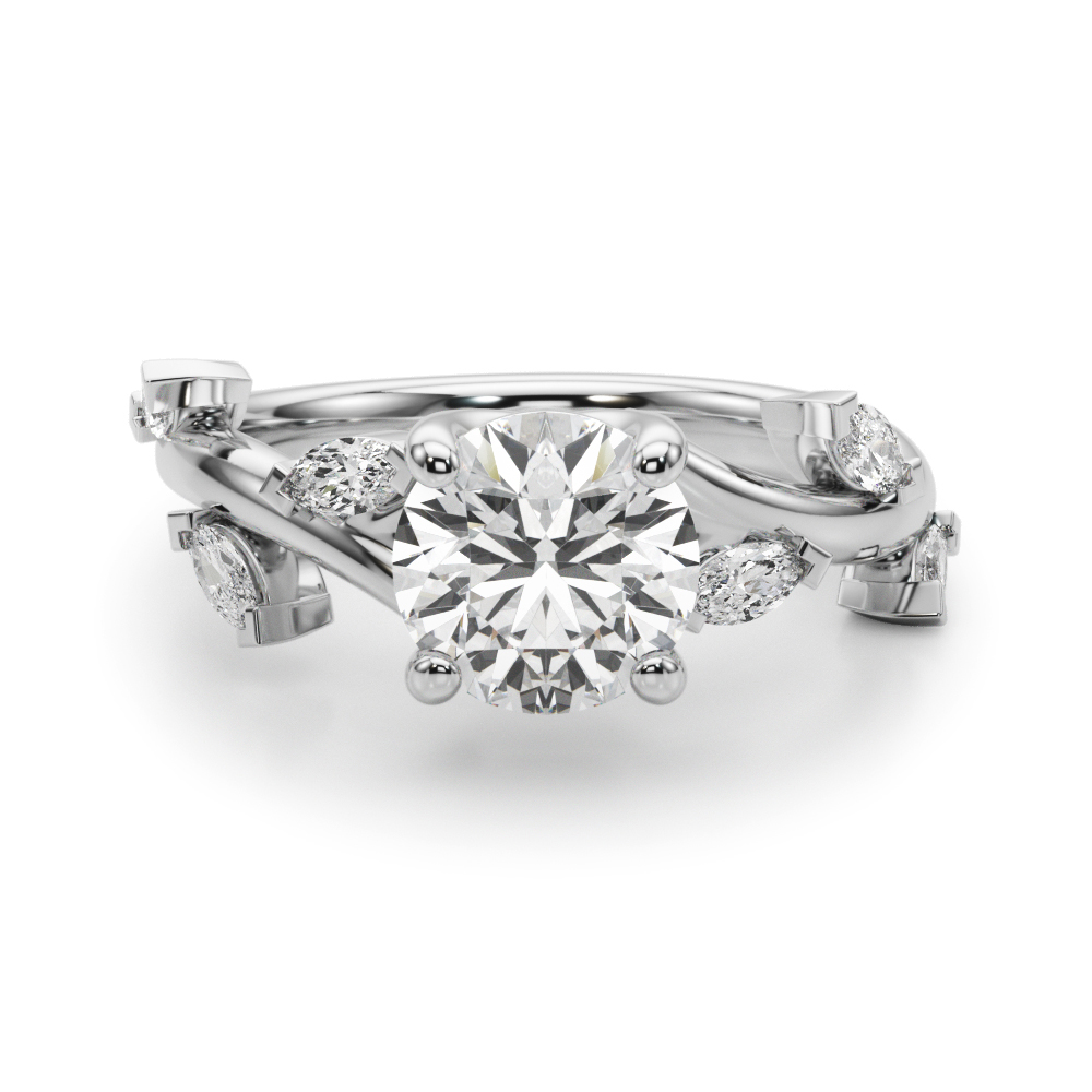 Firola Natural 4 Prong Set Diamond Ring