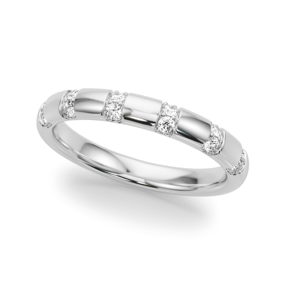 Odilya Lab Grown Channel set  Diamond Ring