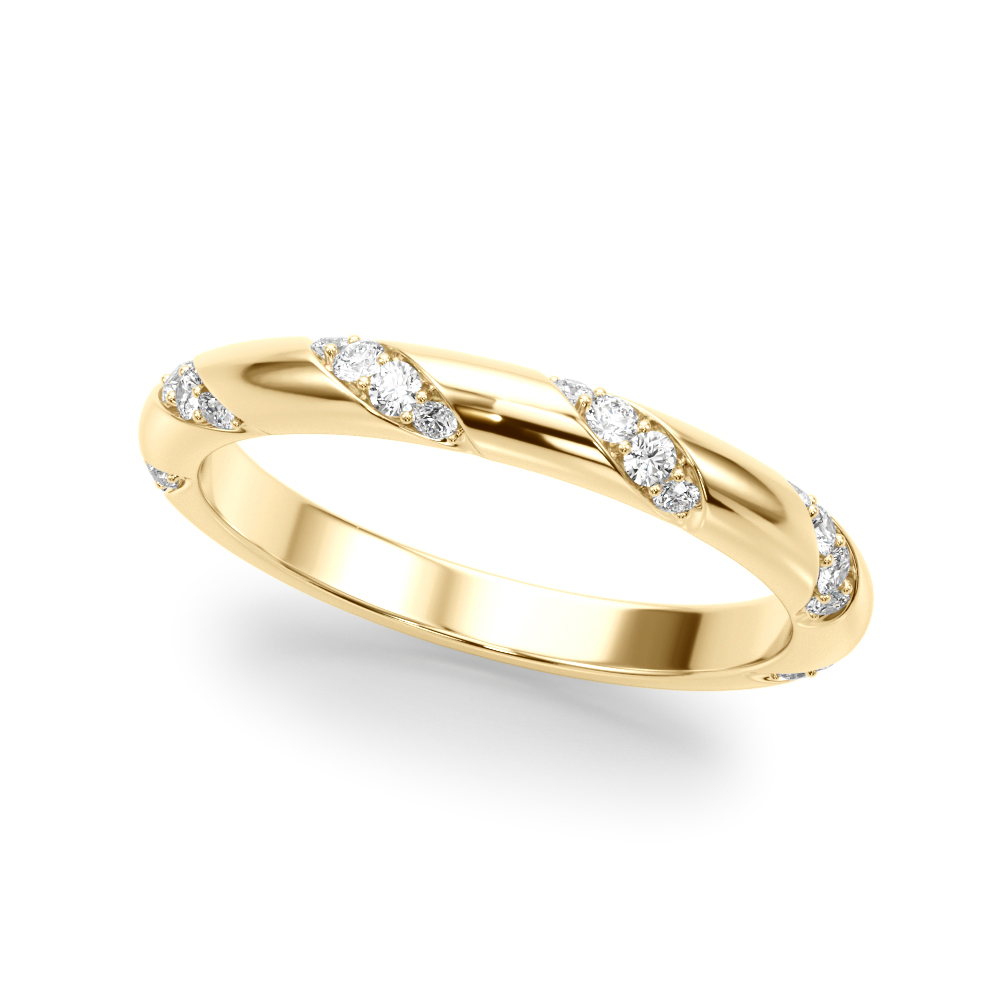 Vennaisa Lab Grown Diamond Yellow Gold Flush Set Women's Wedding Ring