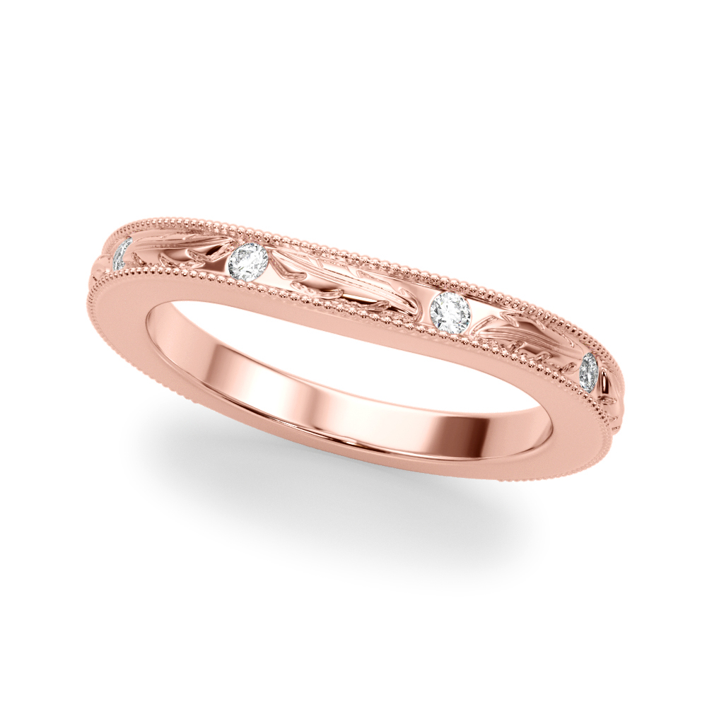 Xiang Lab-Created Diamond Flush Setting Wedding Ring
