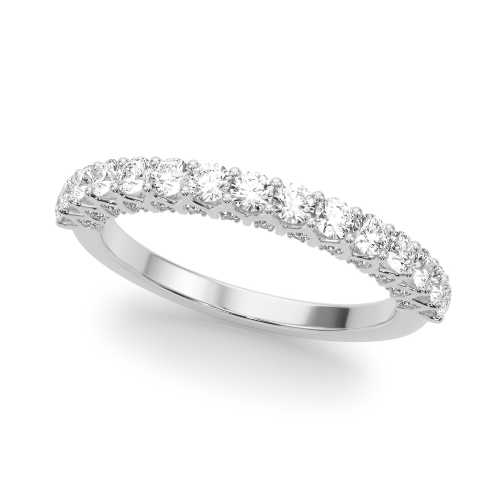 0.75 Ct Lab-Created Diamond Round Cut Isadora Half Eternity in Silver 925
