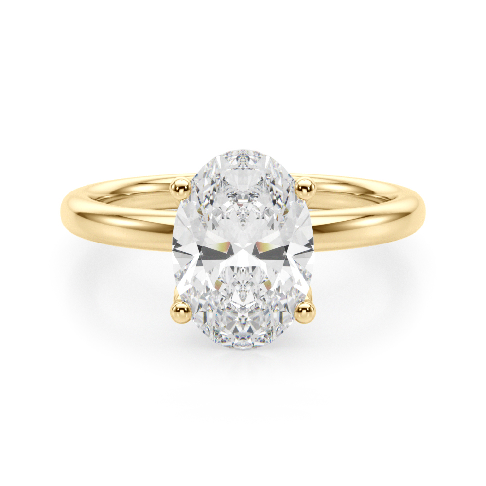 0.2 Ct Lab-Created Diamond Oval Cut Elvis  Halo Engagement Rings in Silver 925