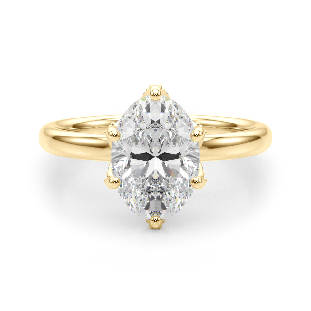 0.2 Ct Lab-Created Diamond Oval Cut Alnis  Halo Engagement Rings in Silver 925