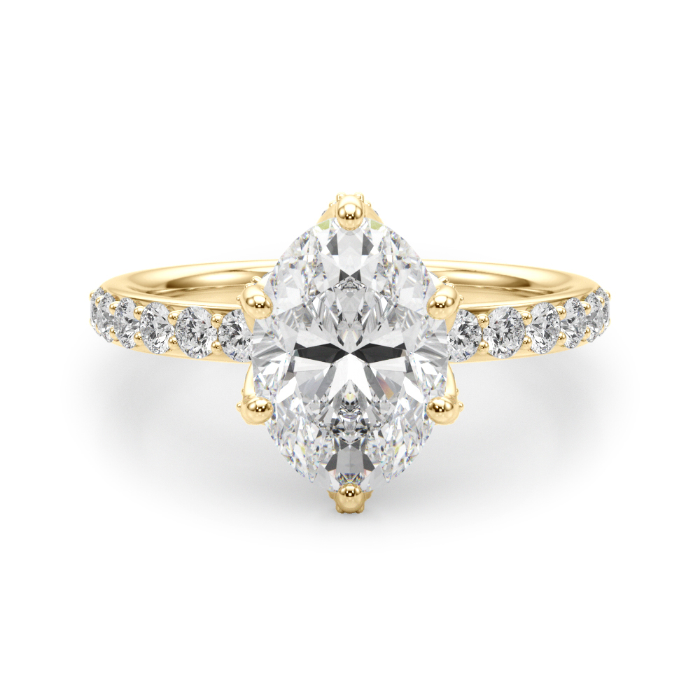 0.2 Ct Lab-Created Diamond Oval Cut Crena  Halo Engagement Rings in Silver 925