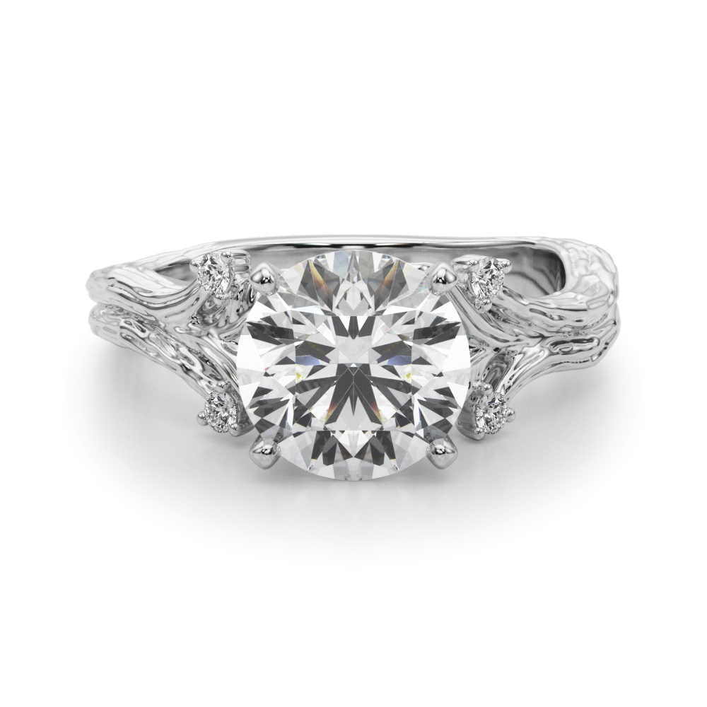 Saronia Natural 4 Prong Set Diamond Ring
