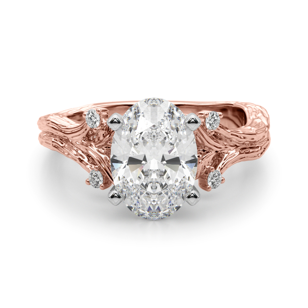 Saronia Natural 4 Prong Set Diamond Ring