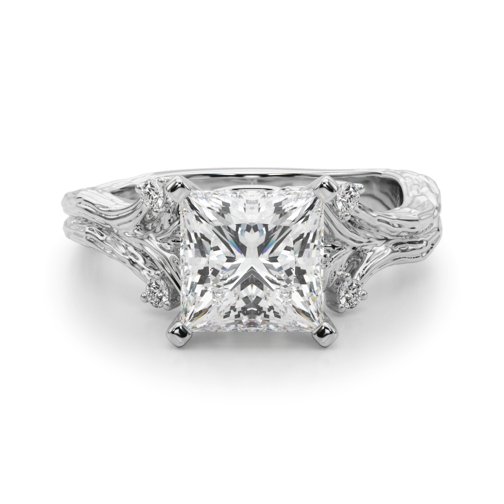 Saronia Natural 4 Prong Set Diamond Ring