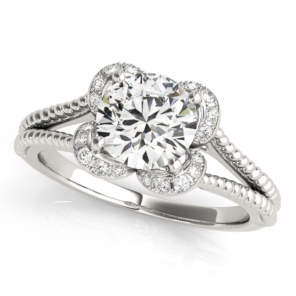 0.2 Ct Natural Round Cut Karis  Halo Diamond Rings in Silver 925