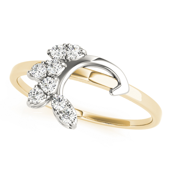 Alelia Lab Grown Yellow Gold Shared Prong Set Cluster Diamond Ring