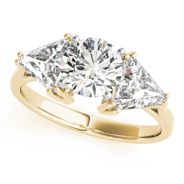 0.2 Ct Lab-Created Diamond Round Cut Wardah  Trilogy Engagement Rings in Silver 925
