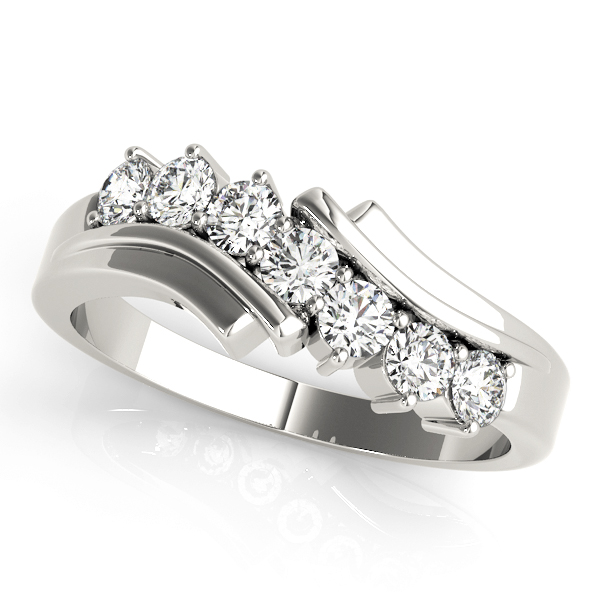 0.5 Ct Lab-Created Round Cut Agatha  5 Stone Ring Diamond Rings in Silver 925