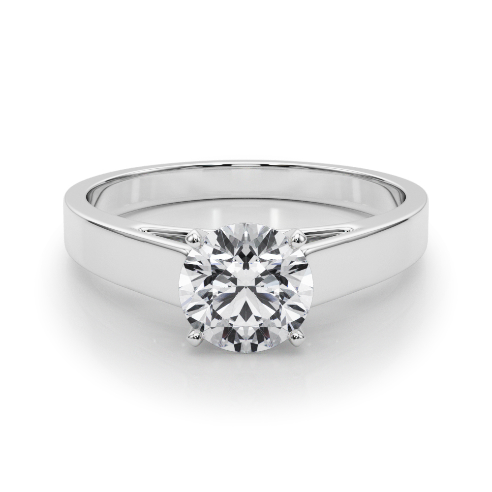 Analin Natural 4 Prong  Solitaire Diamond Ring