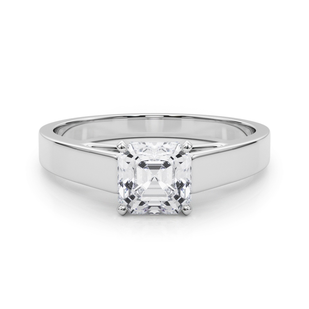 Analin Natural 4 Prong  Solitaire Diamond Ring