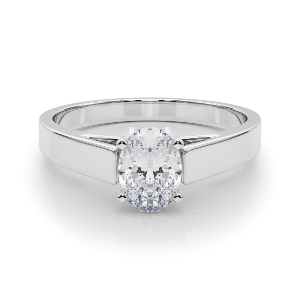 Analin Natural 4 Prong  Solitaire Diamond Ring