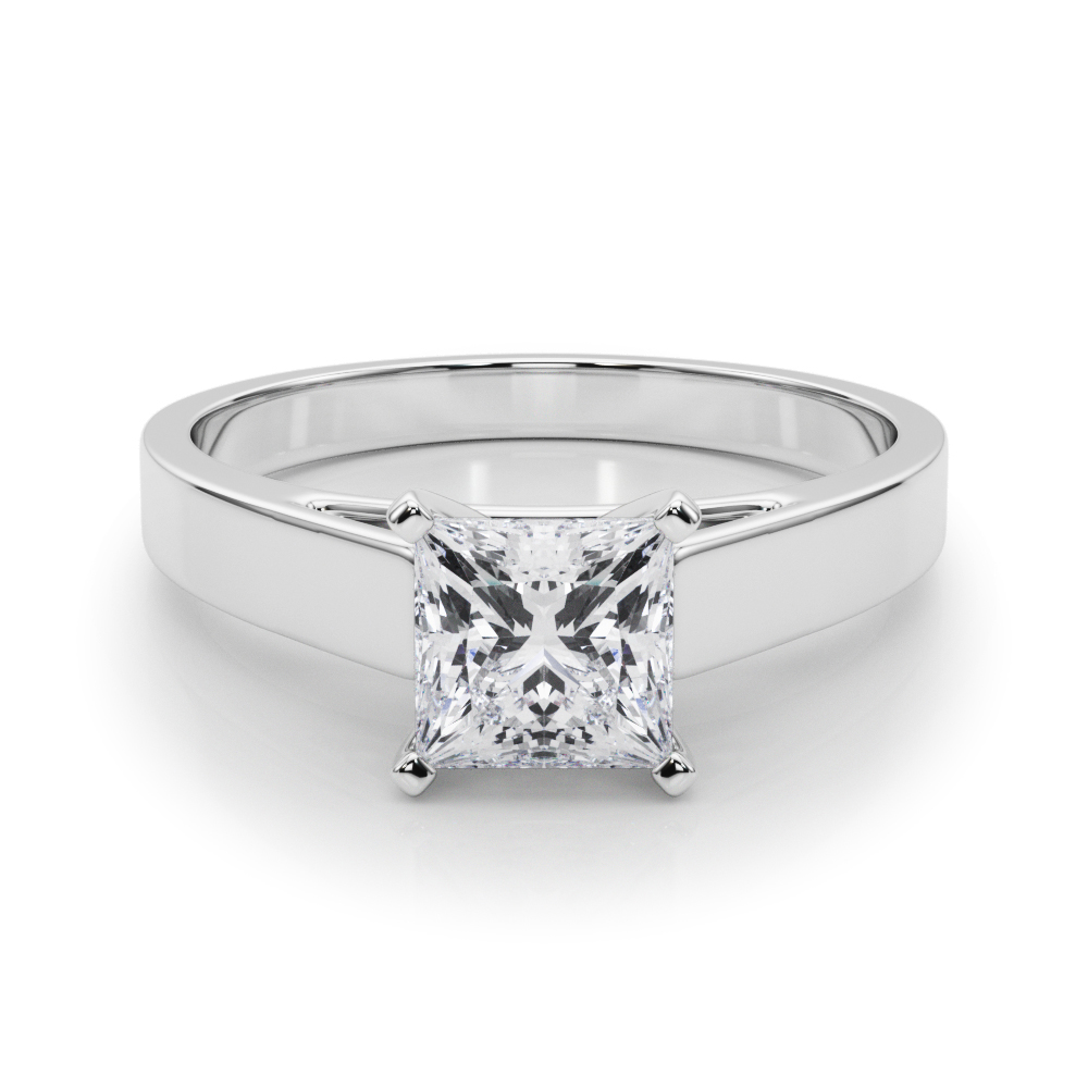 Analin Natural 4 Prong  Solitaire Diamond Ring