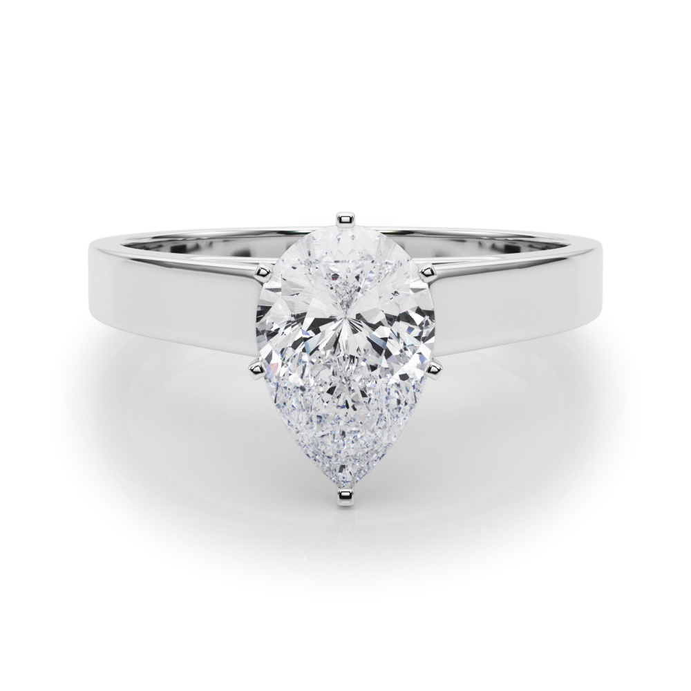 Analin Natural 6 Prong  Solitaire Diamond Ring