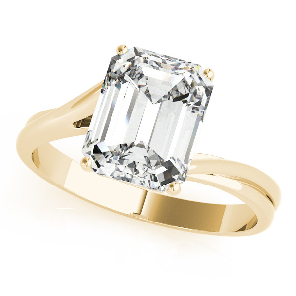 Nevelyn Lab Grown Diamond Yellow Gold 4 Prong Classic Solitaire Engagement Ring