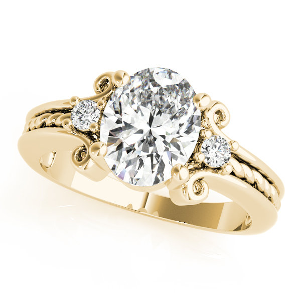 0.2 Ct Lab-Created Diamond Oval Cut Waynette  Trilogy Engagement Rings in Silver 925