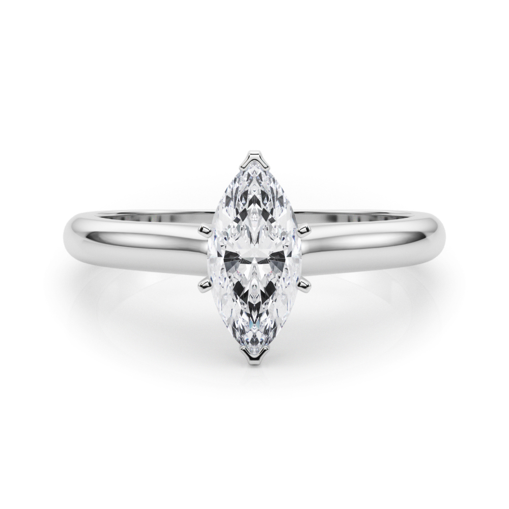 Alerinna Natural 6 Prong  Solitaire Diamond Ring
