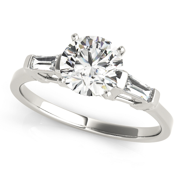 0.2 Ct Lab-Created Diamond Round Cut Wanita  Trilogy Engagement Rings in Silver 925