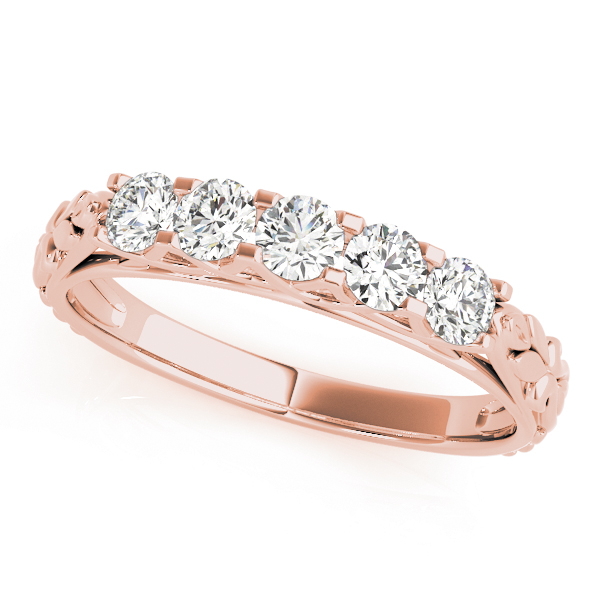 0.25 Ct Natural Round Cut Trila 5 Stone Ring Diamond Rings in Silver 925