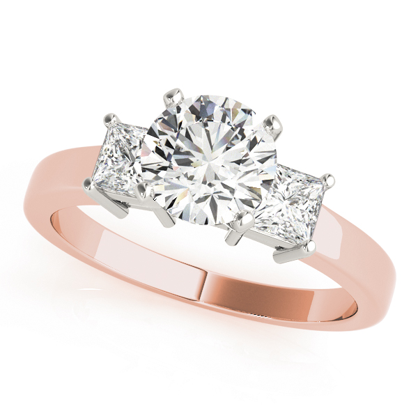 0.2 Ct Lab Grown Diamond Round Cut Viri  Trilogy Engagement Rings in Silver 925