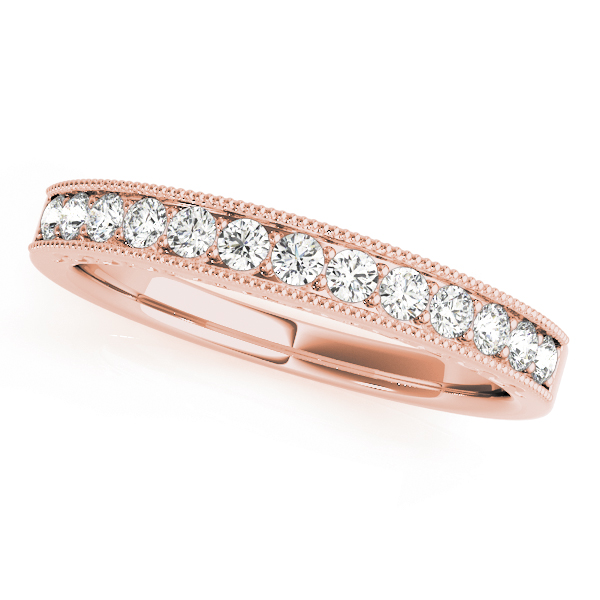 Audreya Lab Grown Rose Gold Channel set  Diamond Ring