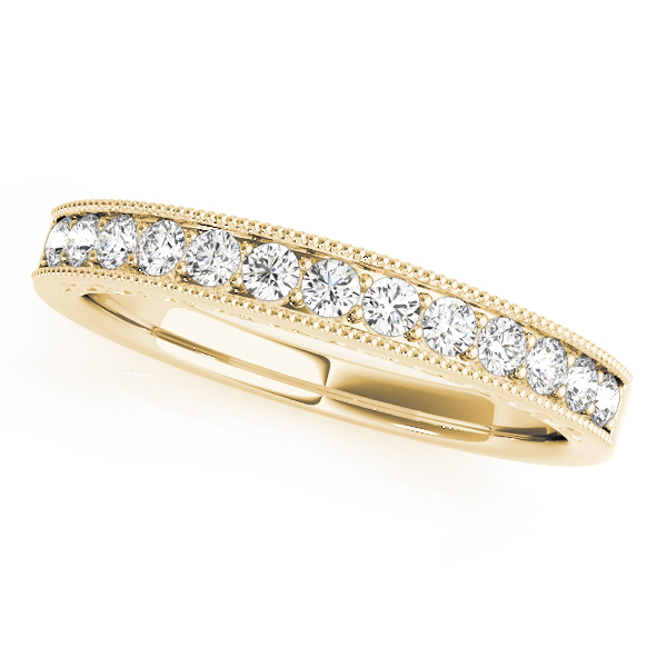 Audreya Lab Grown Yellow Gold Channel set  Diamond Ring