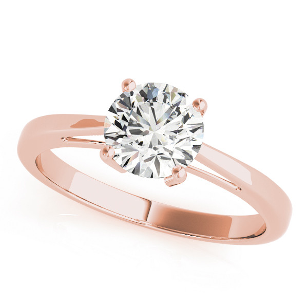 0.1 Ct Lab-Created Diamond Round Cut Madalyn  Classic Solitaire Engagement Rings in Silver 925