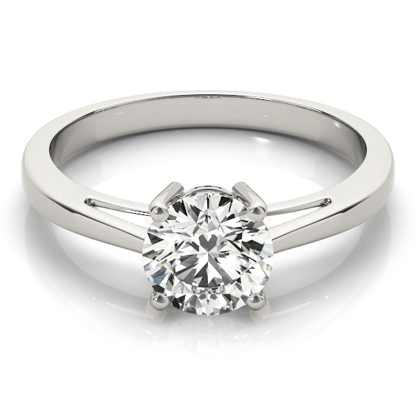 0.1 Ct Lab-Created Diamond Round Cut Madalyn  Classic Solitaire Engagement Rings in Silver 925