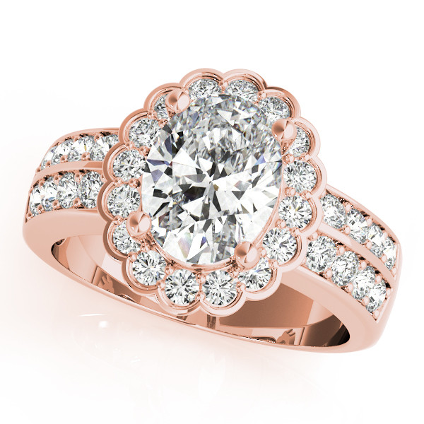 SunshineDiamonds Halo Diamond Diamond Rings in 9K Rose