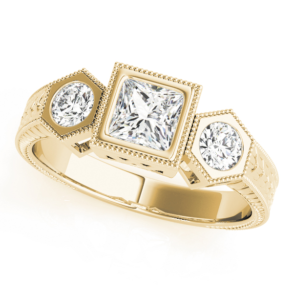 Yahia Natural Milgrain Set Diamond Ring