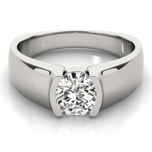 0.1 Ct Lab-Created Round Cut Maisy  Solitaire Diamond Rings in Silver 925